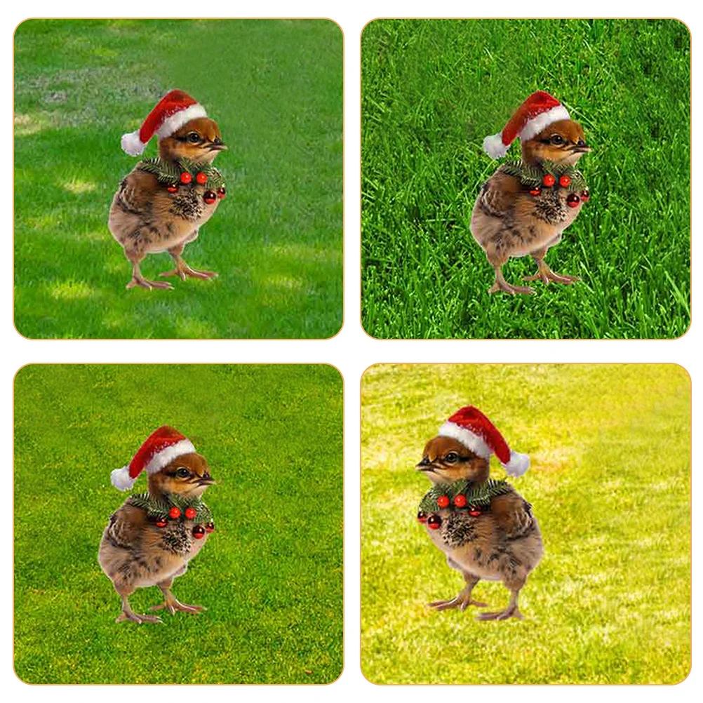 

Chicken Metal Garden Stake Decorative Yard Sign Outdoor Lawn Ornament Garden Insert Chicken Yard Decor Courtyard Insert