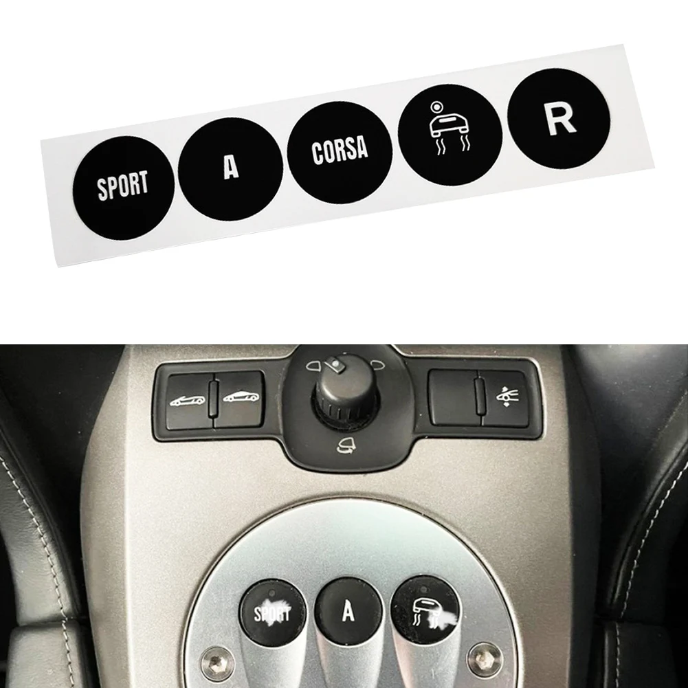 For Car Interior Gear Selector Decal Interior Sticker White Lettering Reduced Light Penetration Sunlight Resistant For Maserati