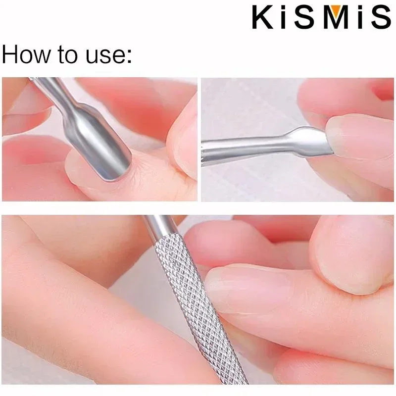 مجموعة أدوات العناية بالأظافر مكونة من 4 قطع من الفولاذ المقاوم للصدأ وملعقة انتهازي للبشرة ومزيل لقص الأظافر طقم أظافر احترافي #3