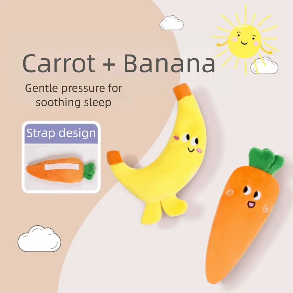 Montessori Placare Carota Neonati Anti-salto Lenitivo Sonno Neonati Lenitivo Dormire Luce morbida Neonato Sonno Banana Sonno