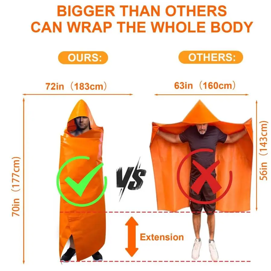 عباءة مقاومة للحريق، عباءة الهروب من الحريق، رأس كبير جدًا من الألياف المقاومة للحريق، تستخدم في حالات الطوارئ كبطانية حريق، حماية للرأس من الحرائق #3