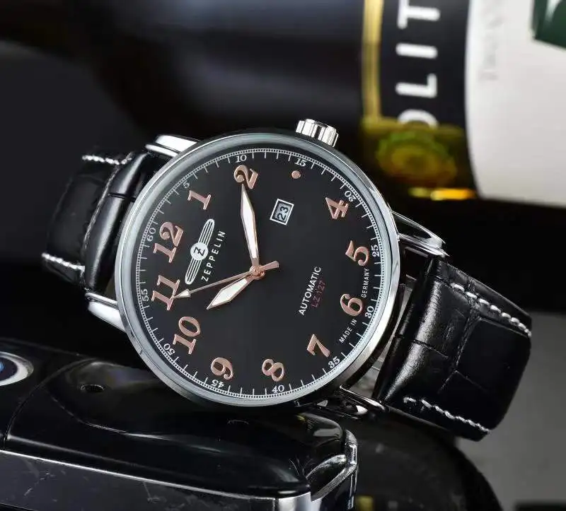 

New Fashion Business Watch Zeppelin Automatic Date Classic Retro Commemorative Edition Men's Watch Simple Casual Quartz Watch