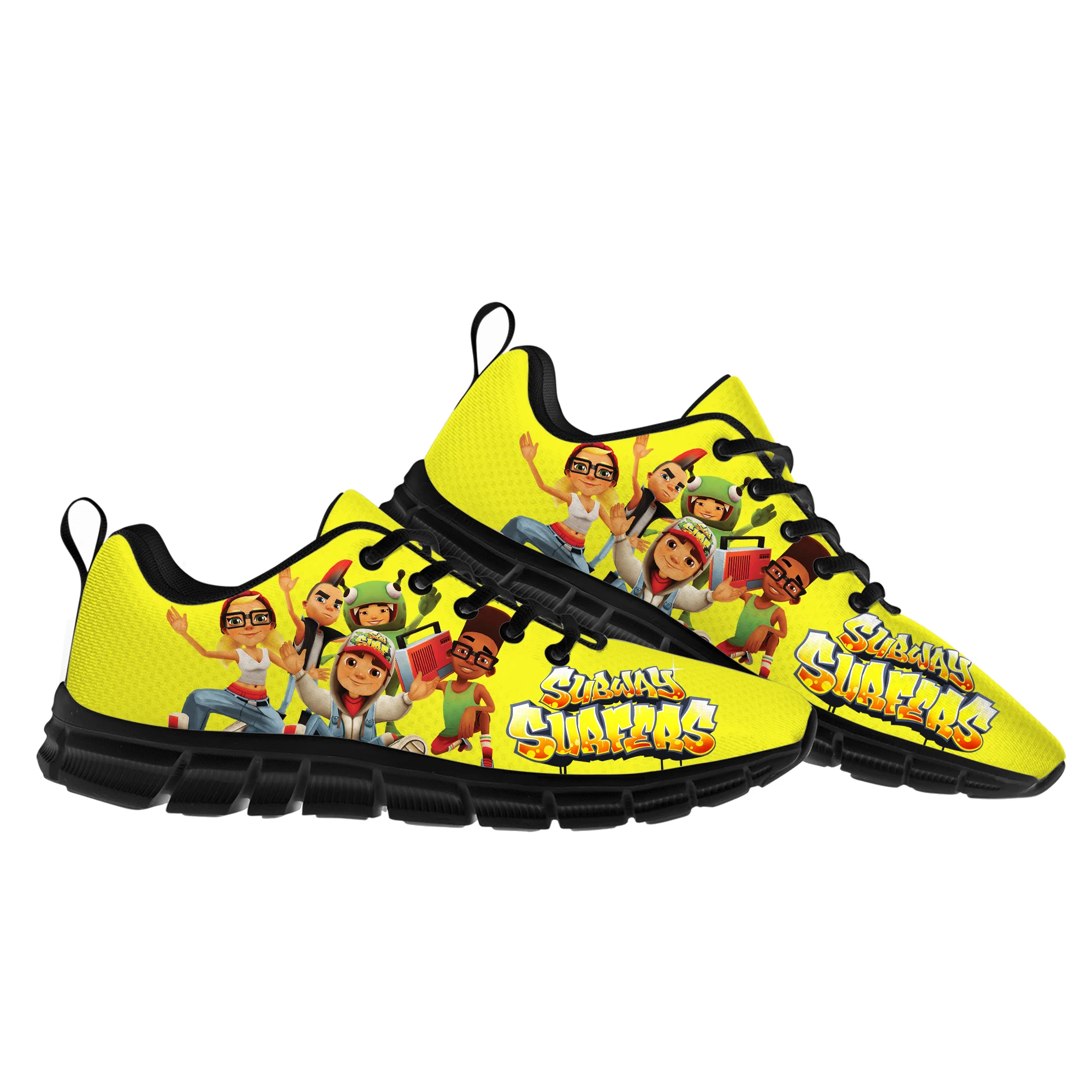 Cartoon Game Subway Surfers Sports Shoes Mens Womens Teenager Kids Children Sneakers High Quality Sneaker Custom Built Shoes