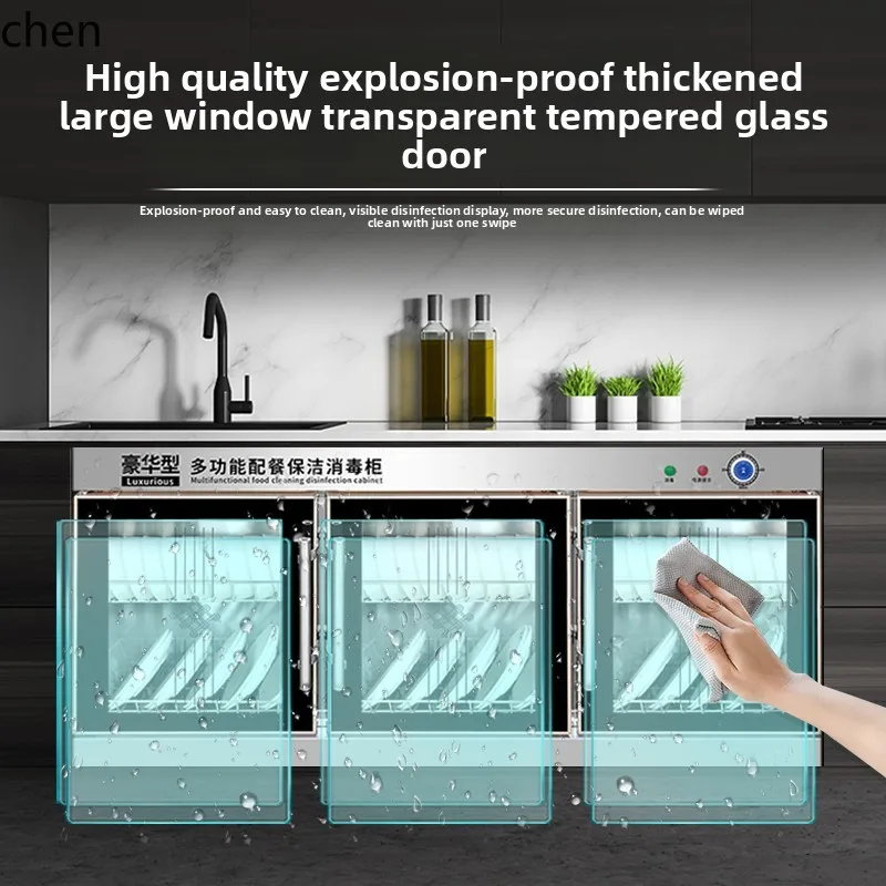 HTT โต๊ะทํางานฆ่าเชื้อแบบฝังตู้ฆ่าเชื้อความจุขนาดใหญ่ตู้เตรียมอาหาร