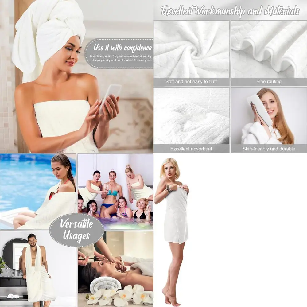 

Oversized 27x60 Microfiber Bath Towels Set of 16, Soft & Absorbent, Ideal for Shower, Beach, Gym, and More (Wheat, White)