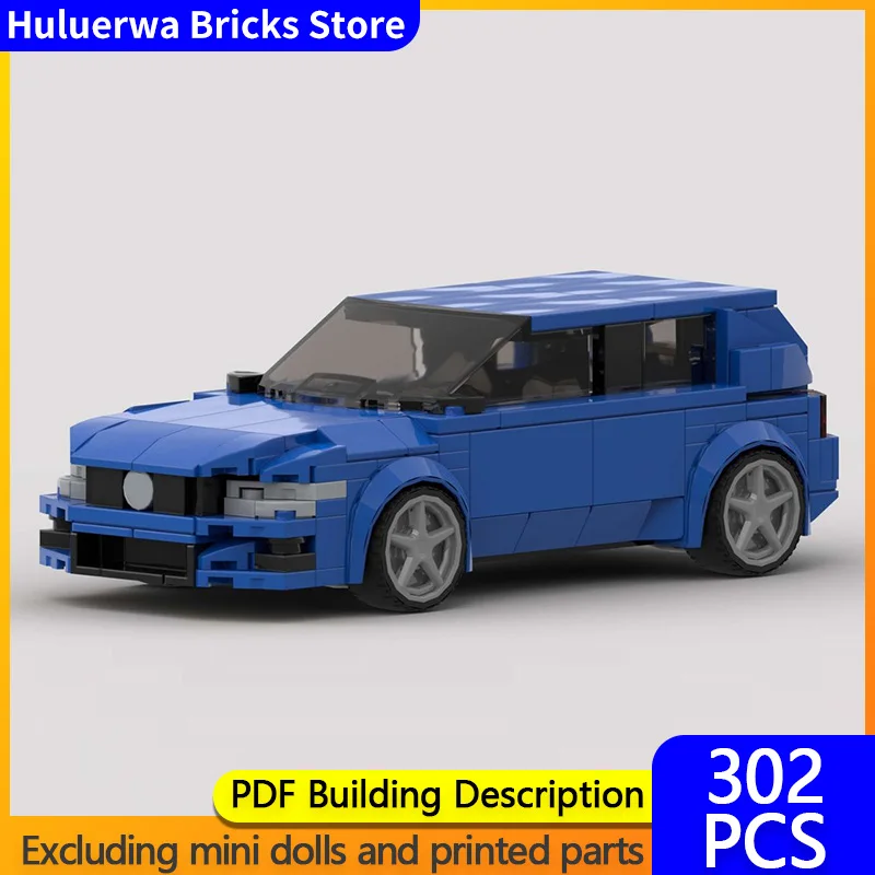 

Модель городской автомобиль MOC, строительные кирпичи Mk6, компактный автомобиль, модульная технология, детские праздничные подарки, сборка игрушек, костюм