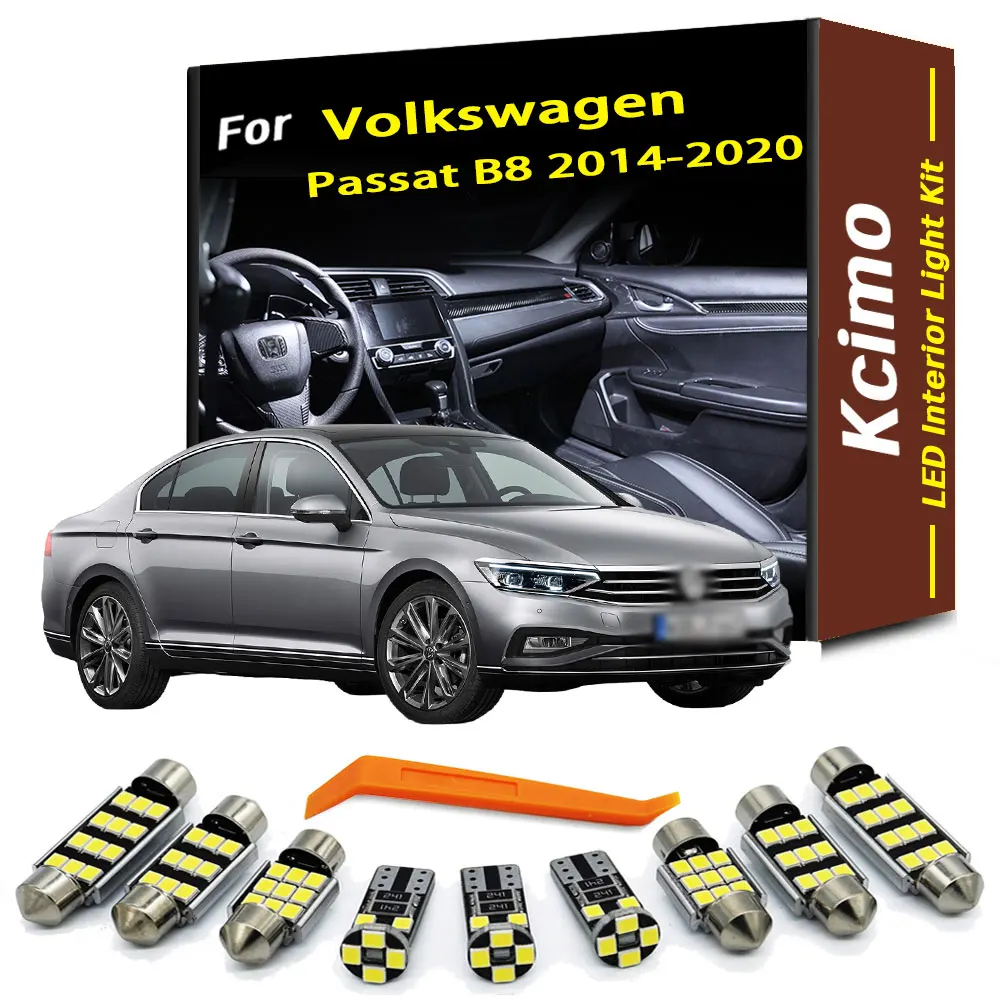 

Автомобильный комплект внутреннего купола со светодиодной подсветкой для Volkswagen Passat B8 Sedan Variant 2015-2020, супер яркий Plug and Play без ошибок