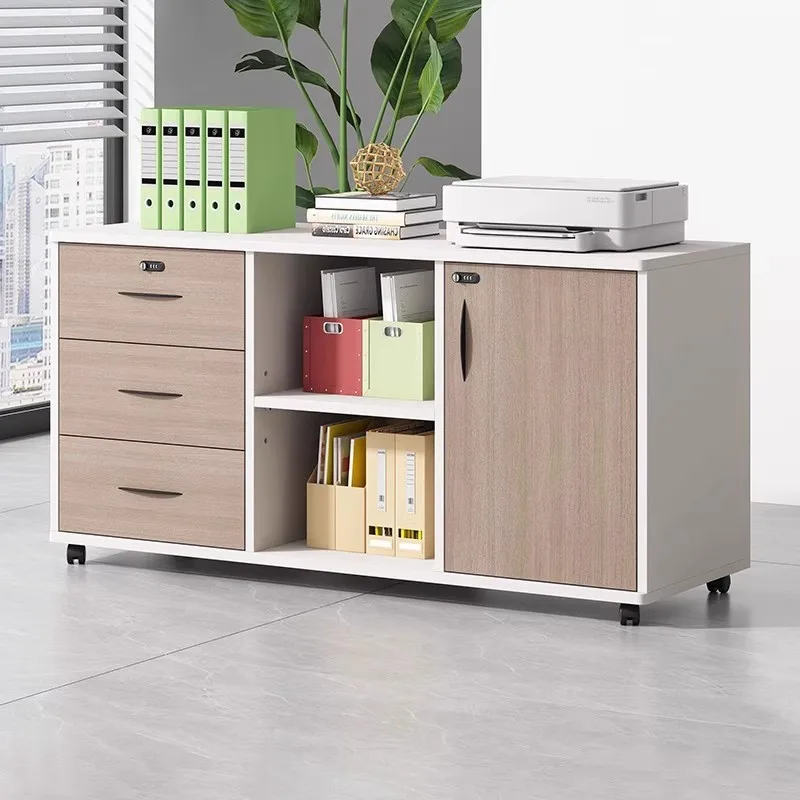 CX File  Office Wooden Locked Small Cabinet Mobile Storage  Drawer Cabinet