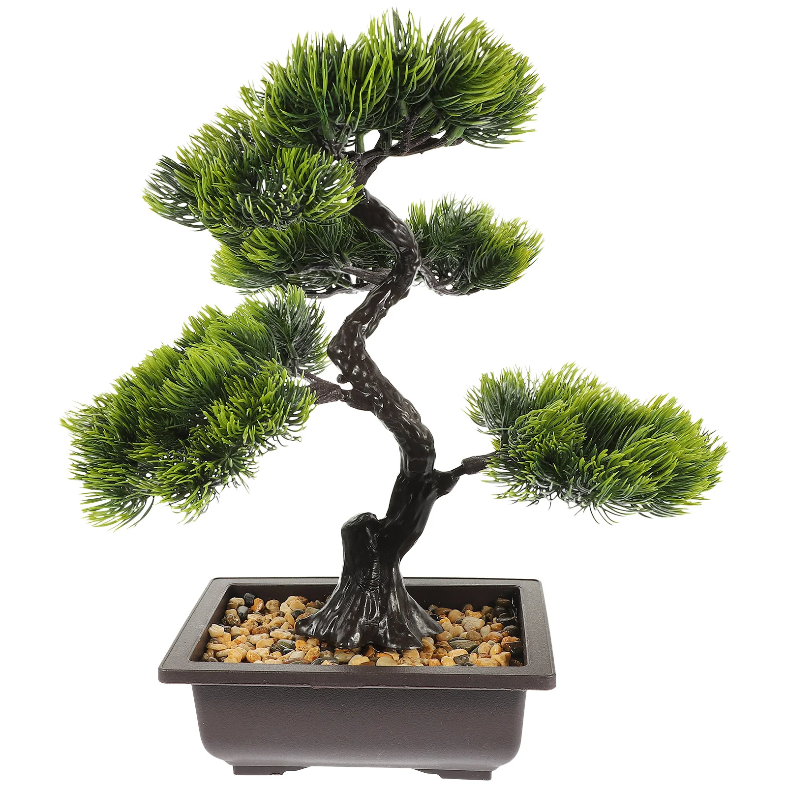 

Indoor Simulation Plants Mini Tree Desk Bonsai Welcome Song Pine Decorative Ornament Fake Abs Small Reusable Potted