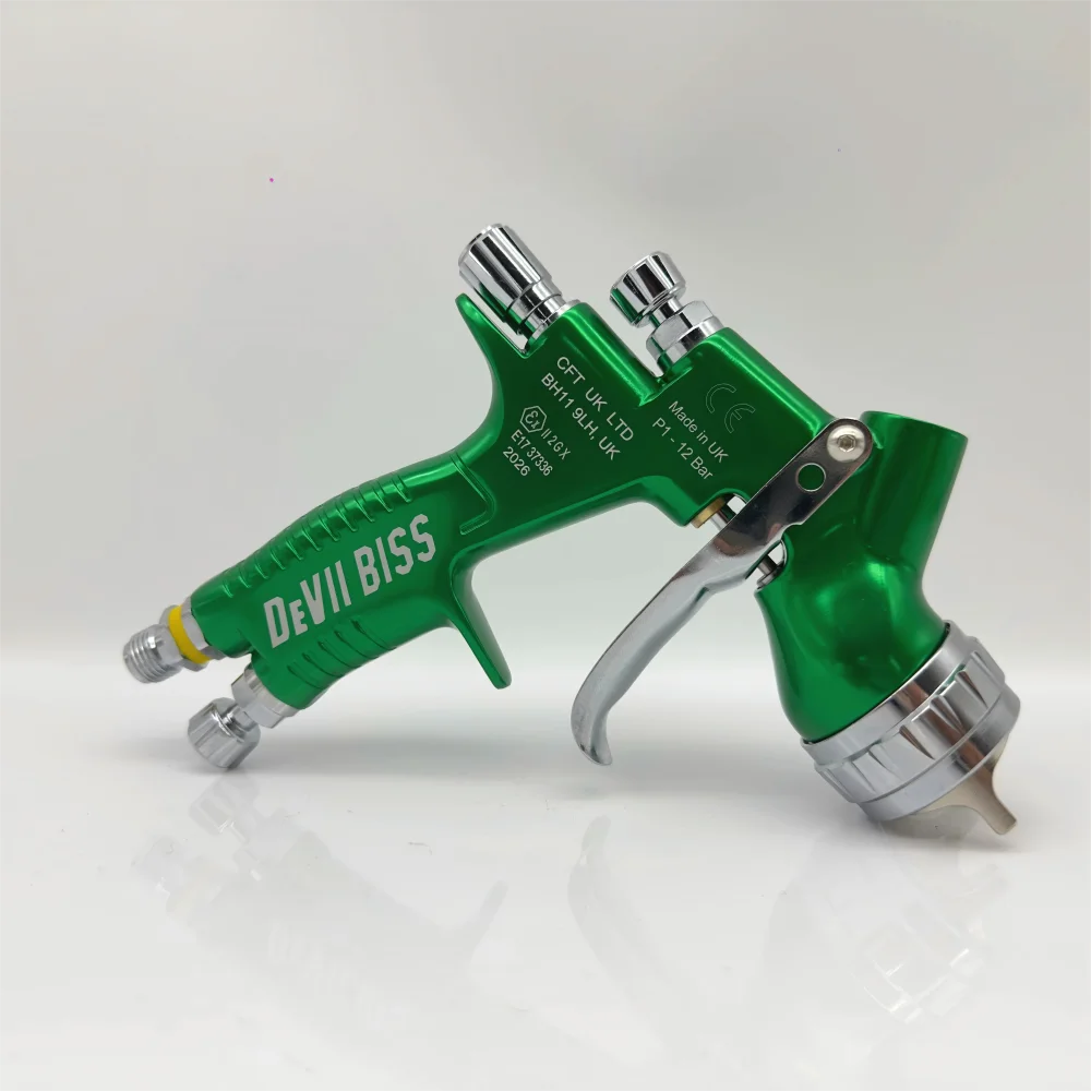 Green Spray Gun GTl Pro Car Paint Spray Gun TE20/T110 1.3mm/1.8mm Nozzle  with Mixed Glass Water-based Air Spray Gun. image 2
