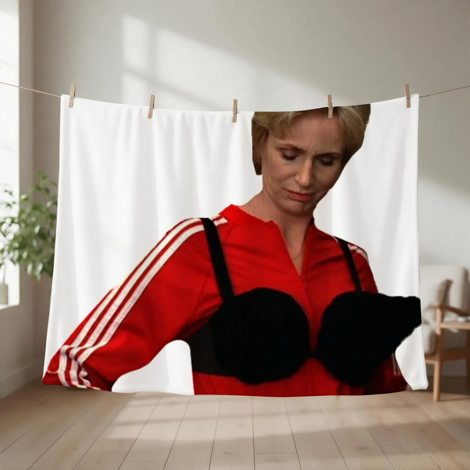 Sue Sylvester Madonna Throw Blanket couch cozy soft plush fuzzy picnic outdoor blanket
