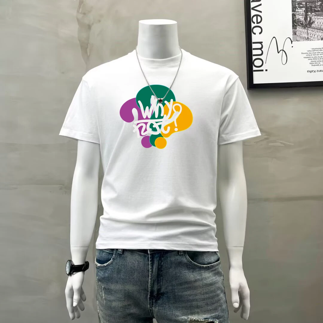 Summer Men's Oversized T shirt Cotton Graphic T Shirts One Piece Trendy Printed Tees High Street Harajuku Men's Clothing 2025