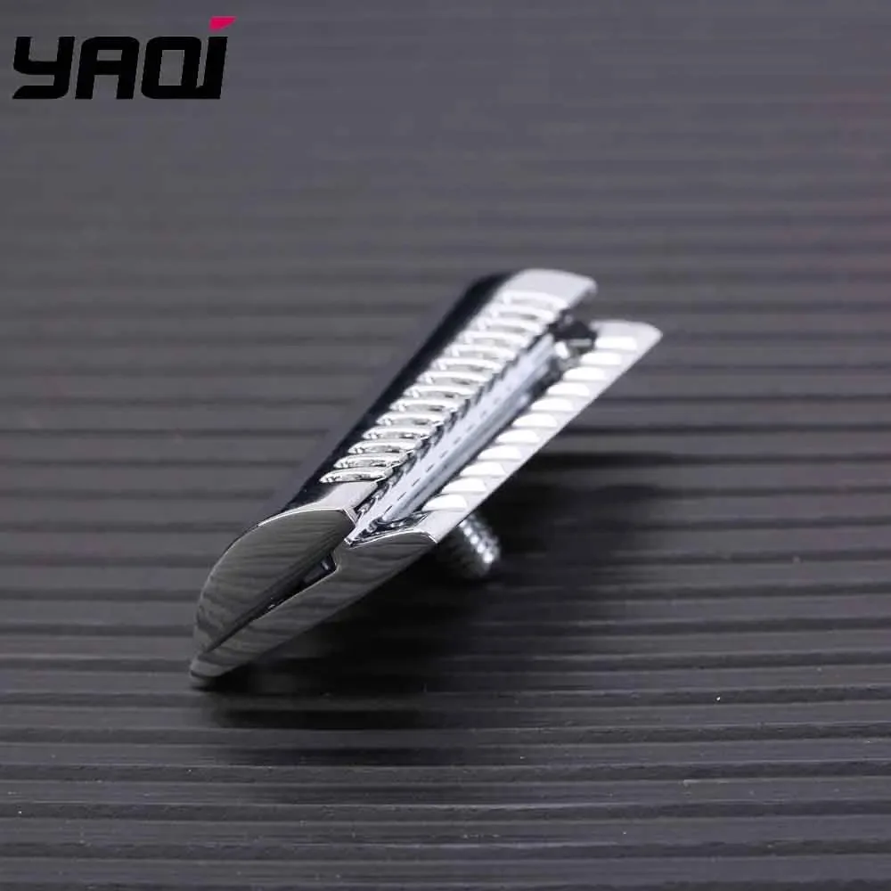 Yaqi Top Aggressive Chrome Color Double-edged Mens Slant Slant Shaving Brush High Quality Slant Razor Head Accessory