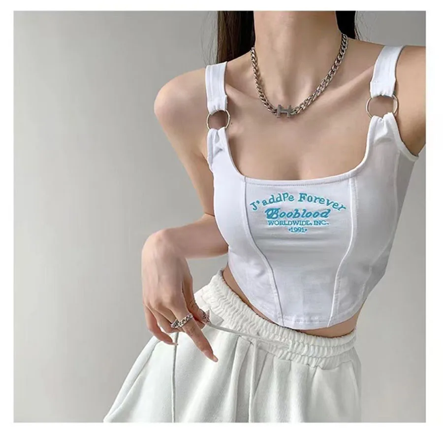 

Женский топ с рыбьей косточкой, жилет-подушка, новый облегающий короткий стиль для похудения, чистое желание, пикантная девушка, женский летний жилет без рукавов