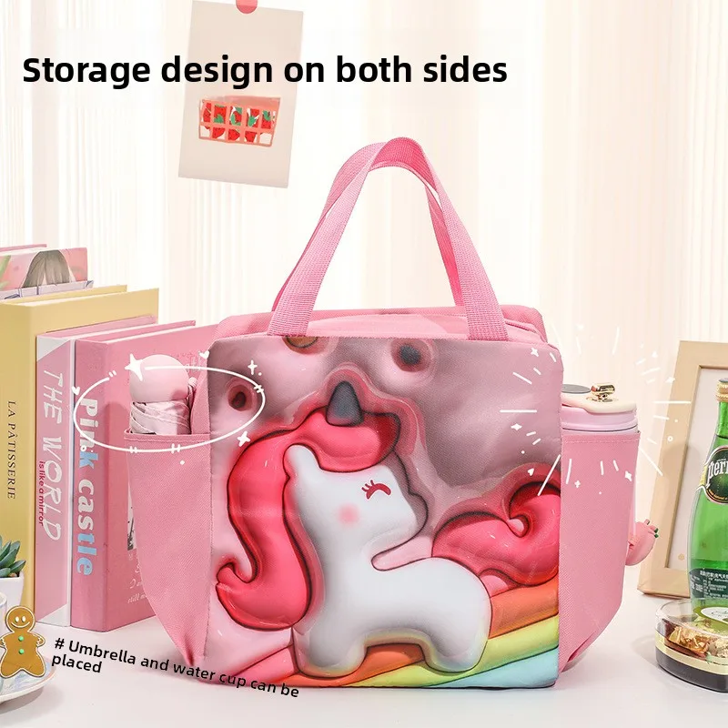 

Большая термосумка-холодильник с двумя отделениями, 3D-рисунком и изоляцией из алюминиевой фольги – сумка для пикника и обедов