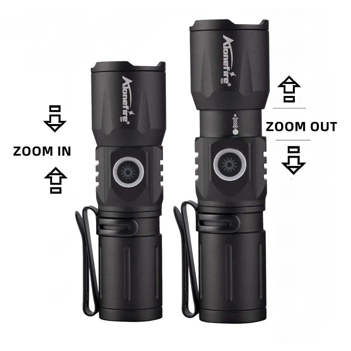 Linterna táctica LED recargable USB con zoom de bolsillo - imagen 4