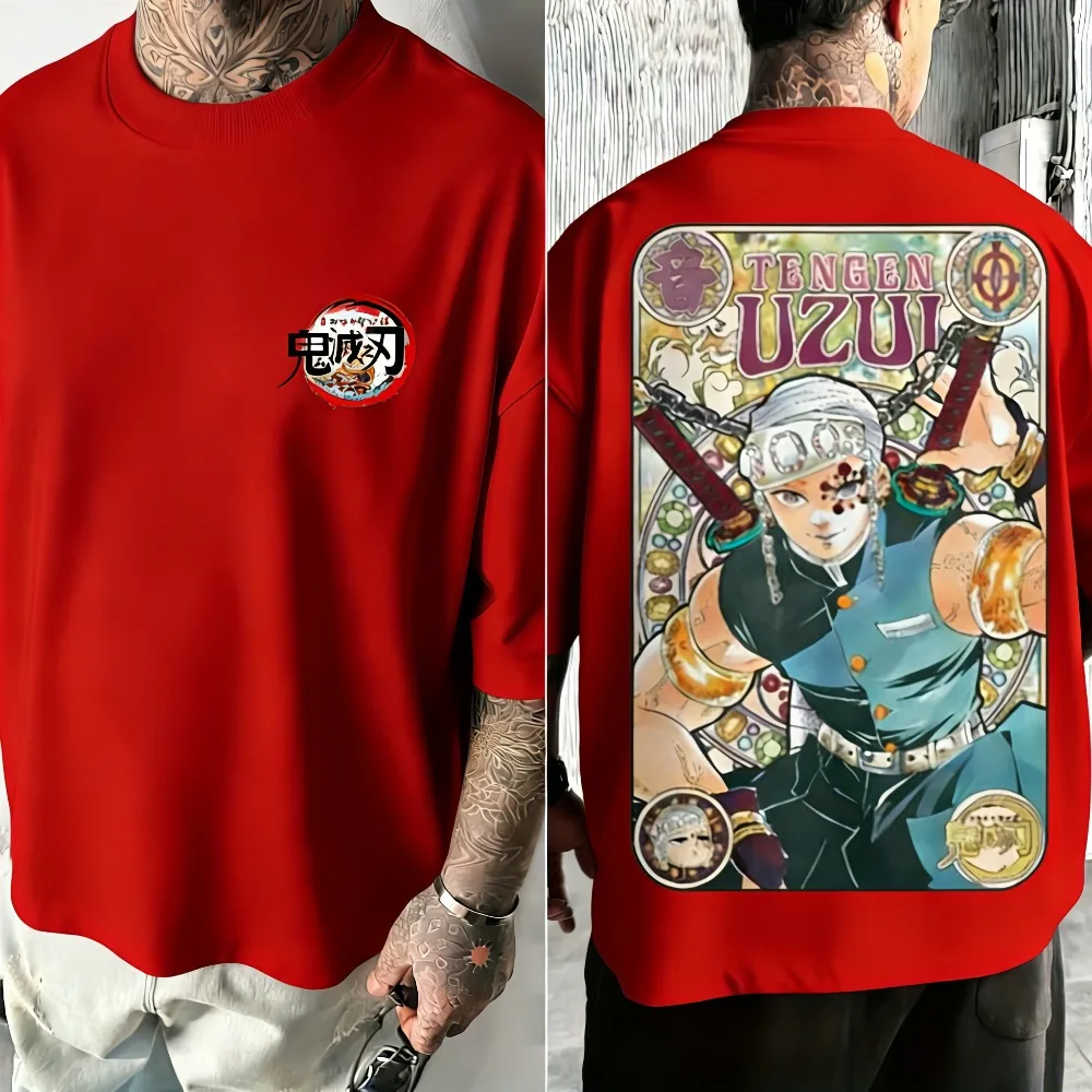 

Оверсайз футболка унисекс с принтом «Аниме: Убийца демонов» (Тенген), летняя, для пар, уличная мода, повседневная, для родителей и детей, в стиле Харадзюку