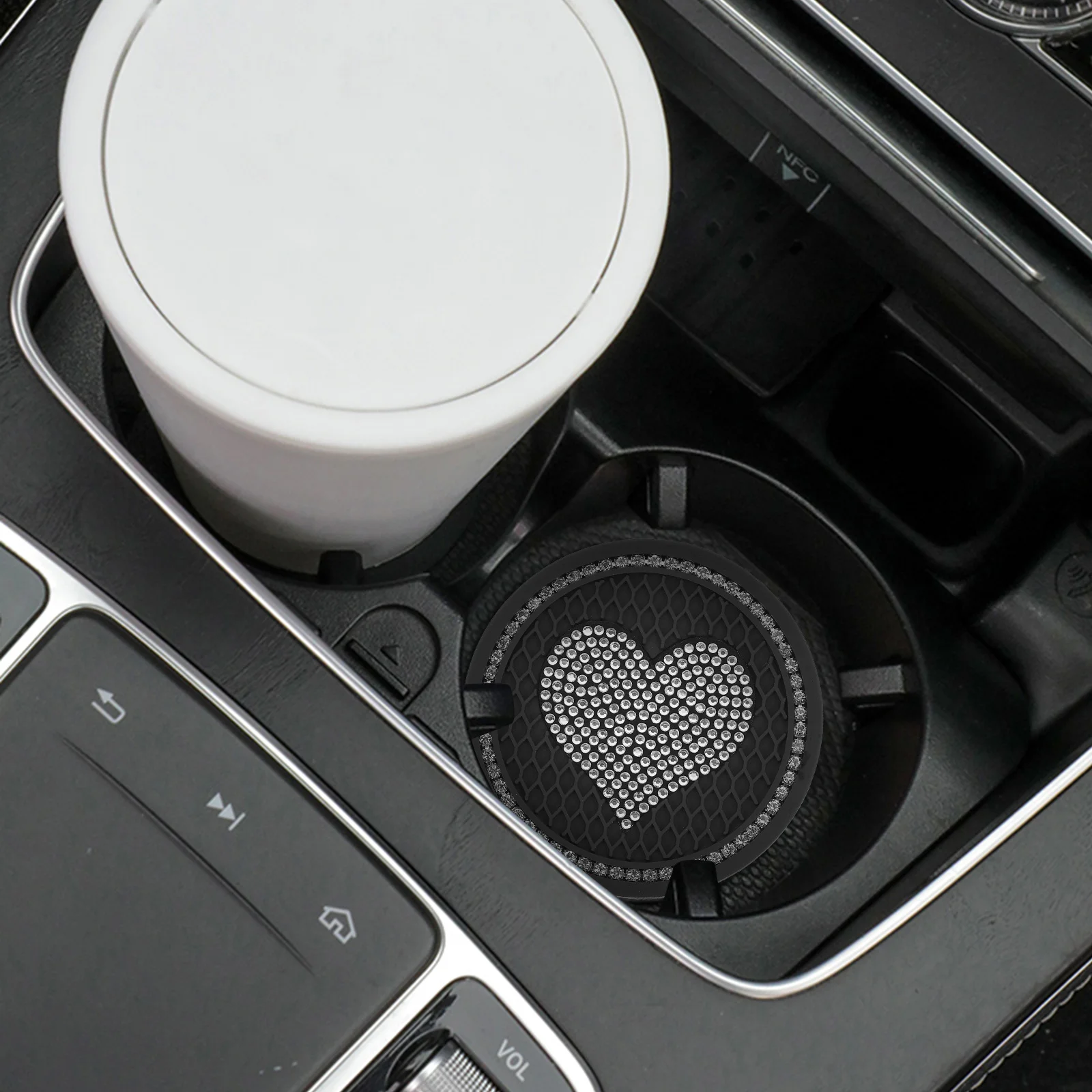 

2pcs Anti Slip Cup Pads Car Cupholder Heat Resistant Tumbler Mats Insulated Bottle Mat For Vehicles Home Decor Accessories