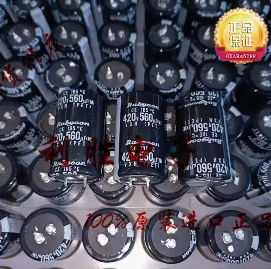 4pcs/lot Japanese Rubycon Aluminum Electrolytic Capacitor 420V 560UF 30*50mm VXH Long Life 105C free shipping