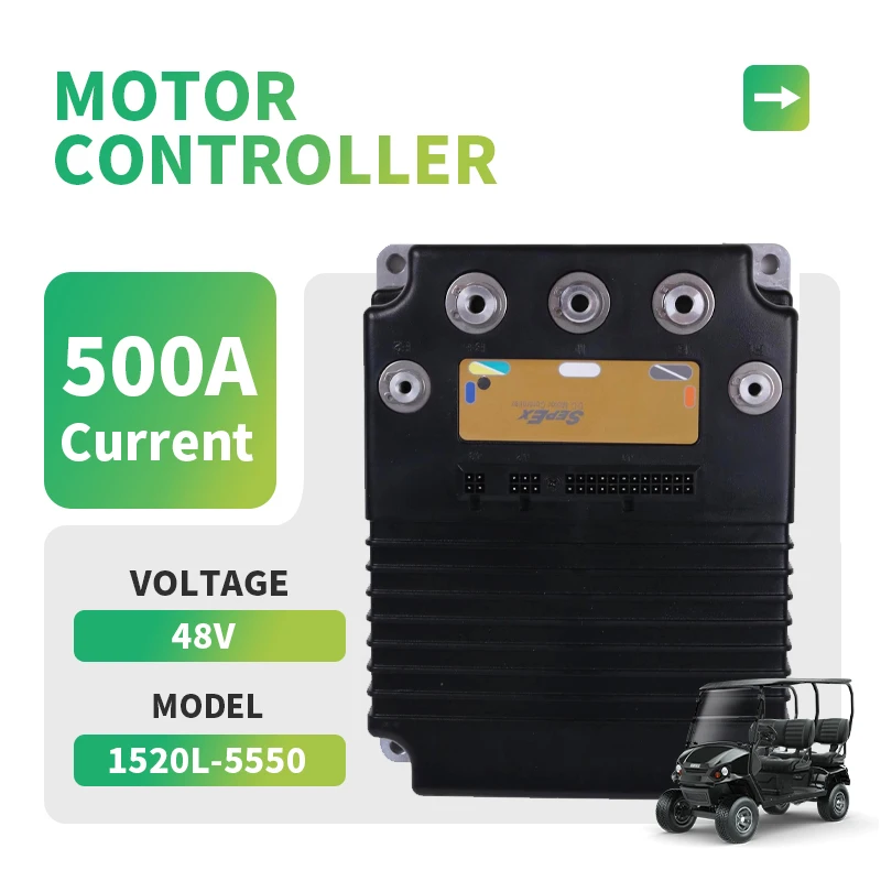 

1520L-5550 Golf Cart Controller 48V 500A 105075201 for Curtis Club Car Carryall 500 502 550 700 900 Transporter