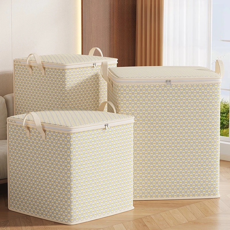 

4 in 1 household non-woven storage bag quilt clothing storage box wardrobe portable moving bag storage box with handle Hot sale