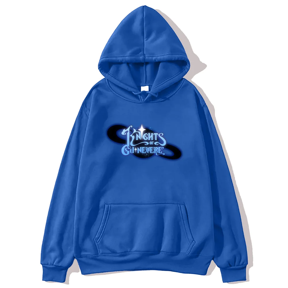 هوديس غير رسمي فرسان غينيفير الإثارة الكرتون طباعة ملابس طويلة الأكمام فضفاضة النساء الرجال ملابس خارجية معطف علوي الشارع الشهير Y2K