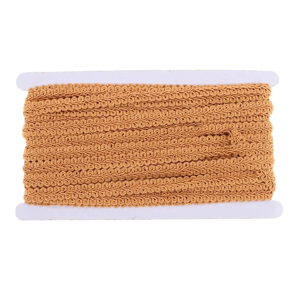 Polyester 0.4 inch Gimp Braid Trim Sewing 30 Yards Woven Fabric Trim Gold Beige gold rope Slipcover