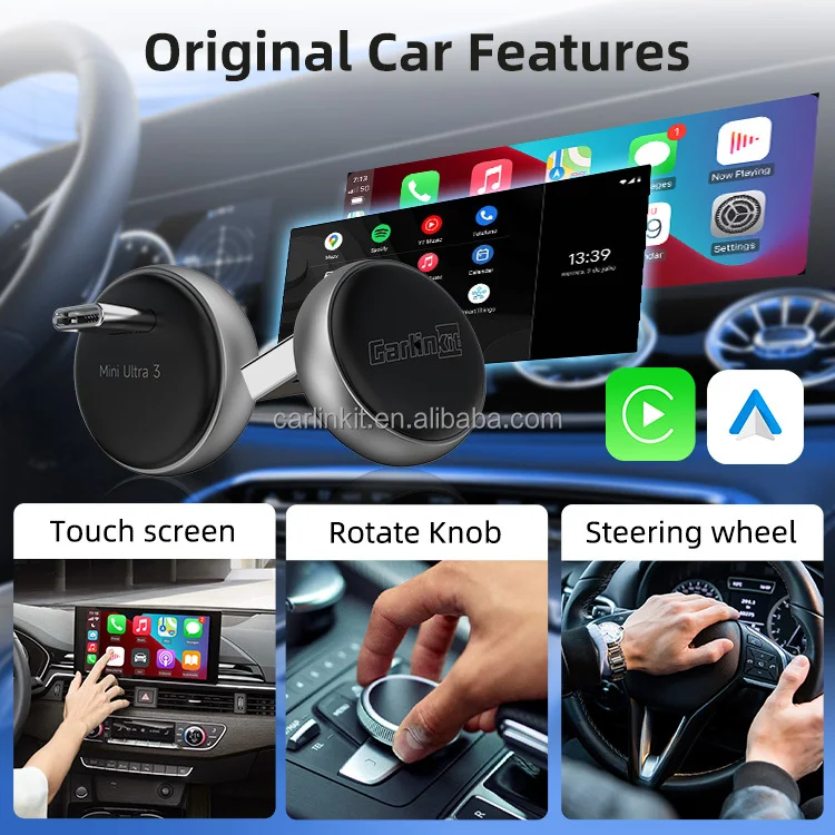 hot Carlinkit Mini ultra 3 Music Control Usb Carplay Wireless Adapter Ai Box Android Auto Car Play Box for Cars Carplay Voiture