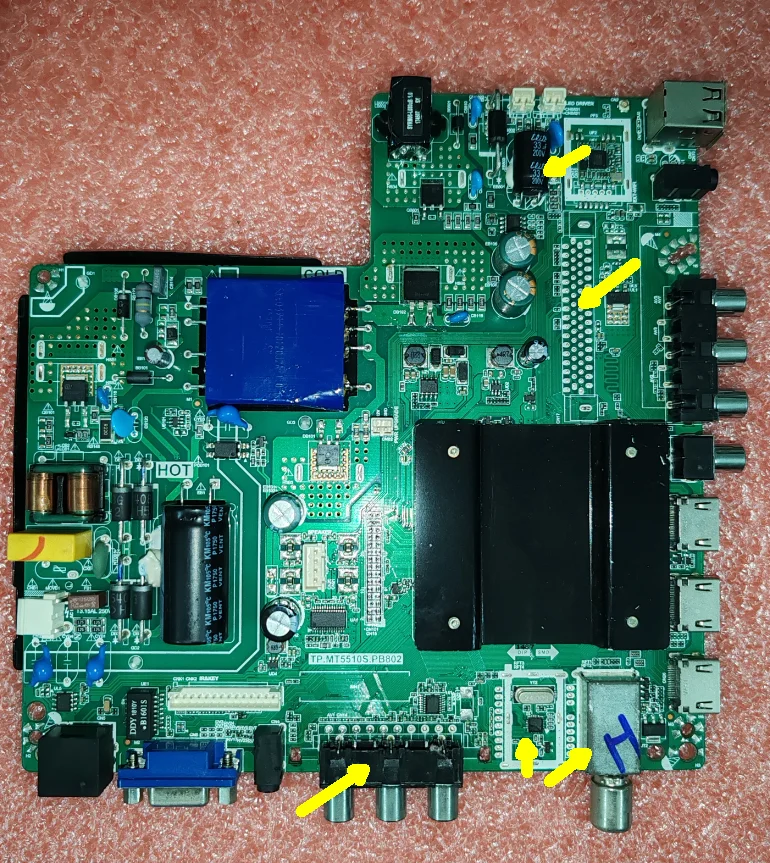 

TP.MT5510S.PB802 WiFi network TV motherboard Buyers with different interfaces verify physical photos