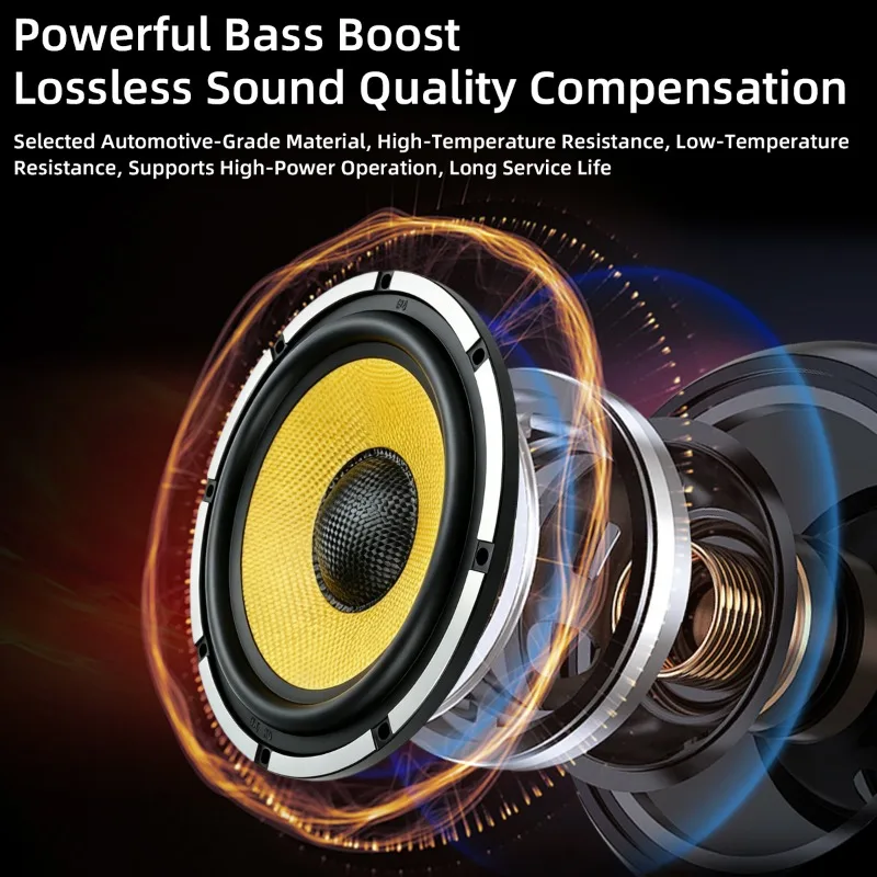 XPIAA 2pcs 6.5 Inch Aluminium Mid Bass Speaker 1000W 4Ohm Glass Fiber Cone Car Subwoofer For Car Home Theater System Upgrade