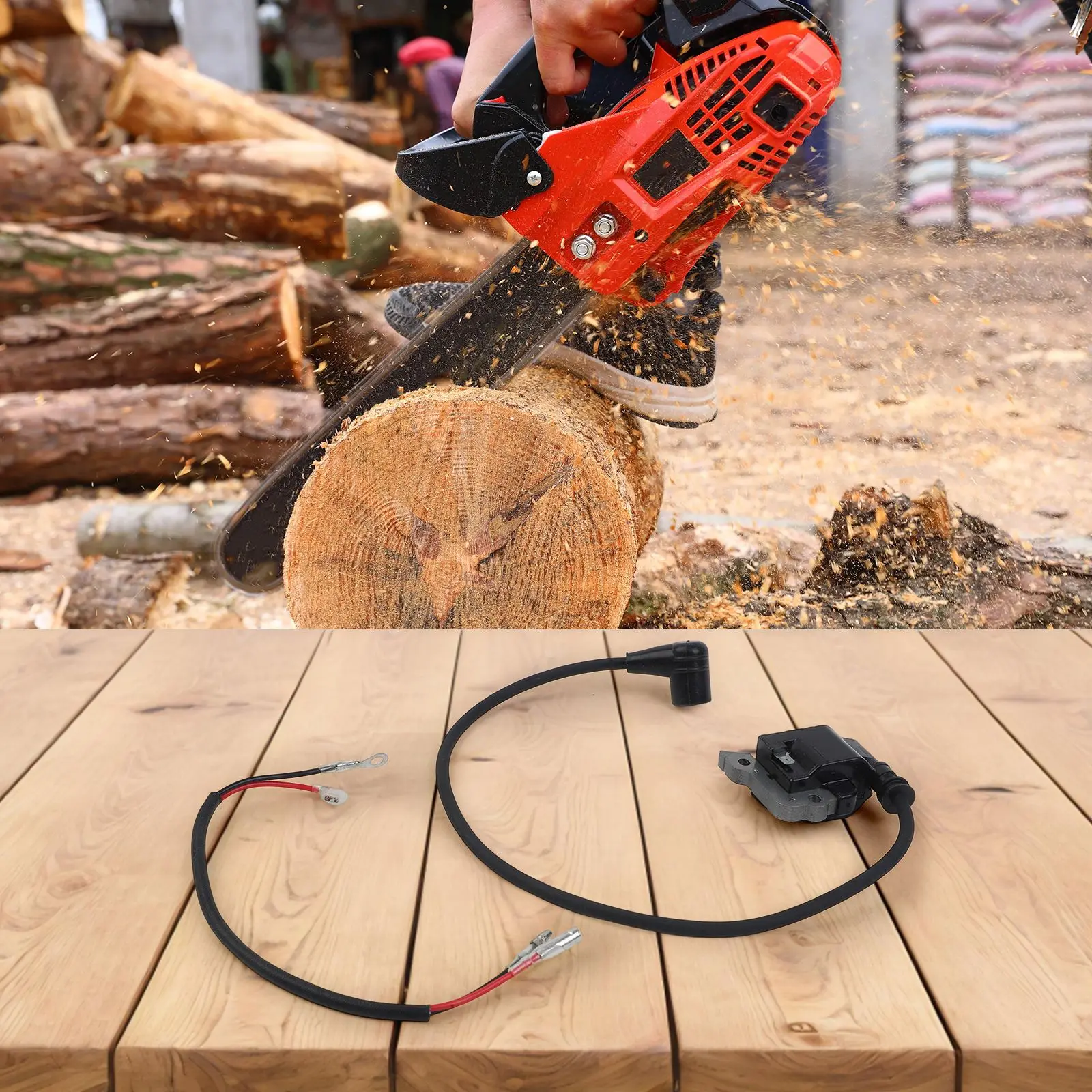 Dependable Ignition Coil Solution for Your Backpack Blower Fits Models like For PR46BT and Includes Connection Wires