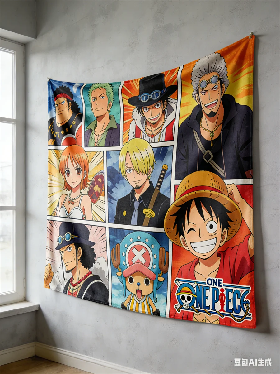 One Piece Luffy 3D Effect Wall Tapestry - Anime Pirate Flag Themed Hanging Cloth for Bedroom, Living Room & Dorm Decor - view 4