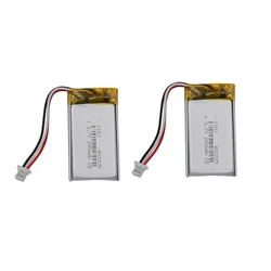 2pcs 3.7v 240mah 0.89Wh Li-polymer Li Lithium Battery 402035 JST 3pin 1.0mm Plug 3-wires Replacement For yi camera dashcam GPS