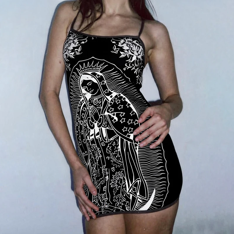 Hugcitar Fashion Print Slips Rückenfreies Sexy Bodycon Minikleid Sommer Damen Mode Outfit Party Streetwear Urlaub Y2K – Detail 18