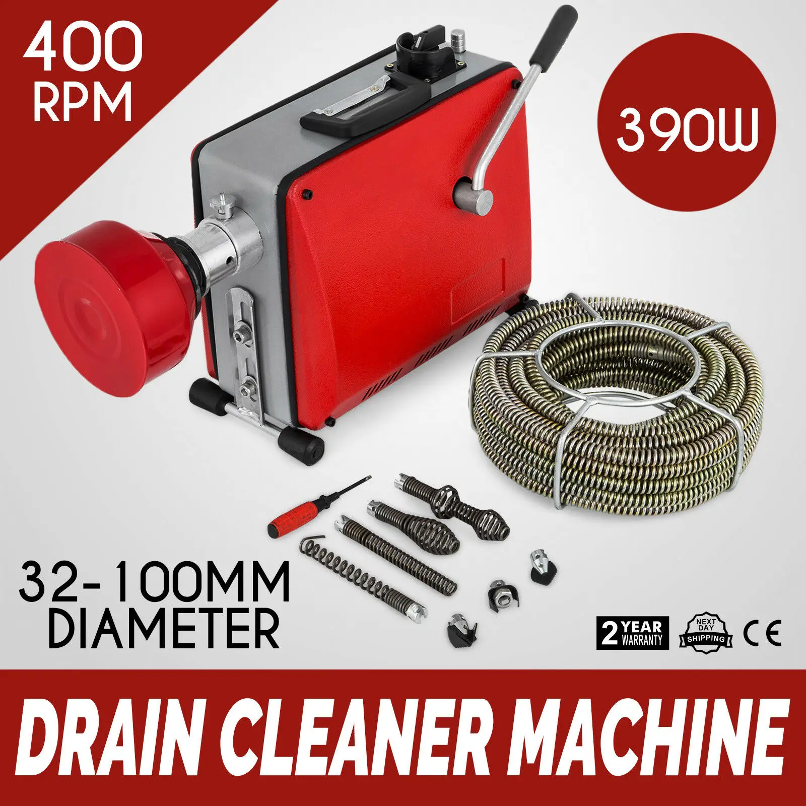 

Professional 390W Electric Sewer Dredger Drain Cleaning Machine for Toilet Floor Drain Home Plumbing Pipe Unclogger