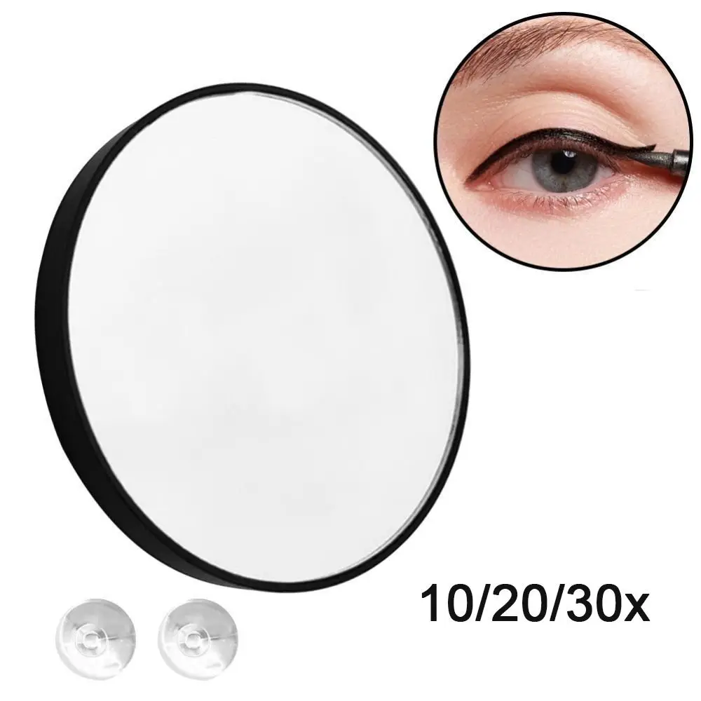 Miroir de maquillage portable pour femmes, outil de maquillage, forme ronde, grossissant 10/20/30x, ABS, blanc, cosmétique