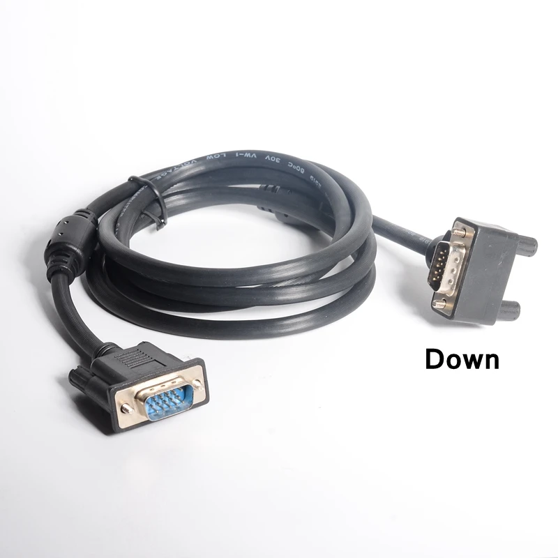 Стандартный 15-контактный кабель VGA «папа-папа», прямой или угловой разъем для компьютерного монитора, шнур SVGA, провод для рабочего стола
