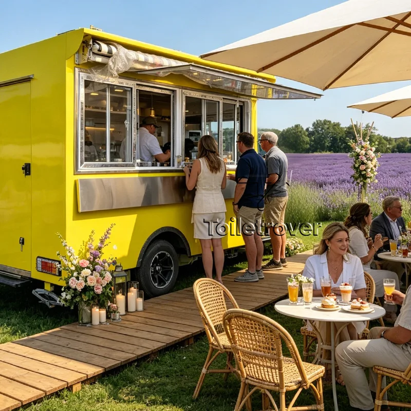 

Wholesale Colorful Street Food Cart Commercial Food Trailer Outdoor Mobile Food Truck Trailer for Parties Wedding