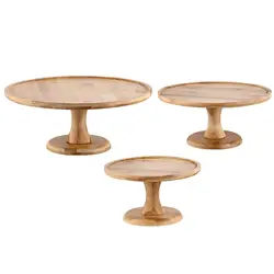 Household Cake Stand Round Party Dessert Wooden Tray Cupcake Holder Stand for Wedding Banquet Party Centerpiece Decoration