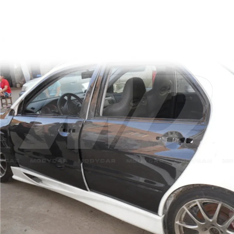 for  Mitsubishi Lancer Evolution Evo 8 9 2003-2007 Volte Style Carbon Fiber Side Skirts view 4