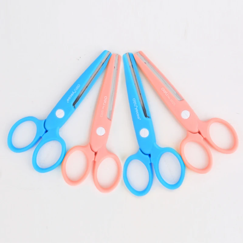 Deli Color Safety Round Head Plastic Scissors Student Children Kids Paper DIY Supplies for Art Kindergarten School
