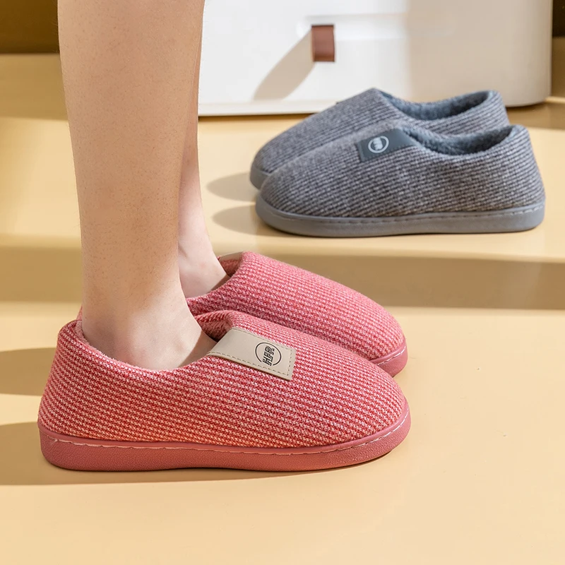 2023 Winter Warm Shoes Woman Men Indoor Slippers Soft Plush Lovers Home Floor Slipper Anti-slip Ladies Bedroom Slides SH08212