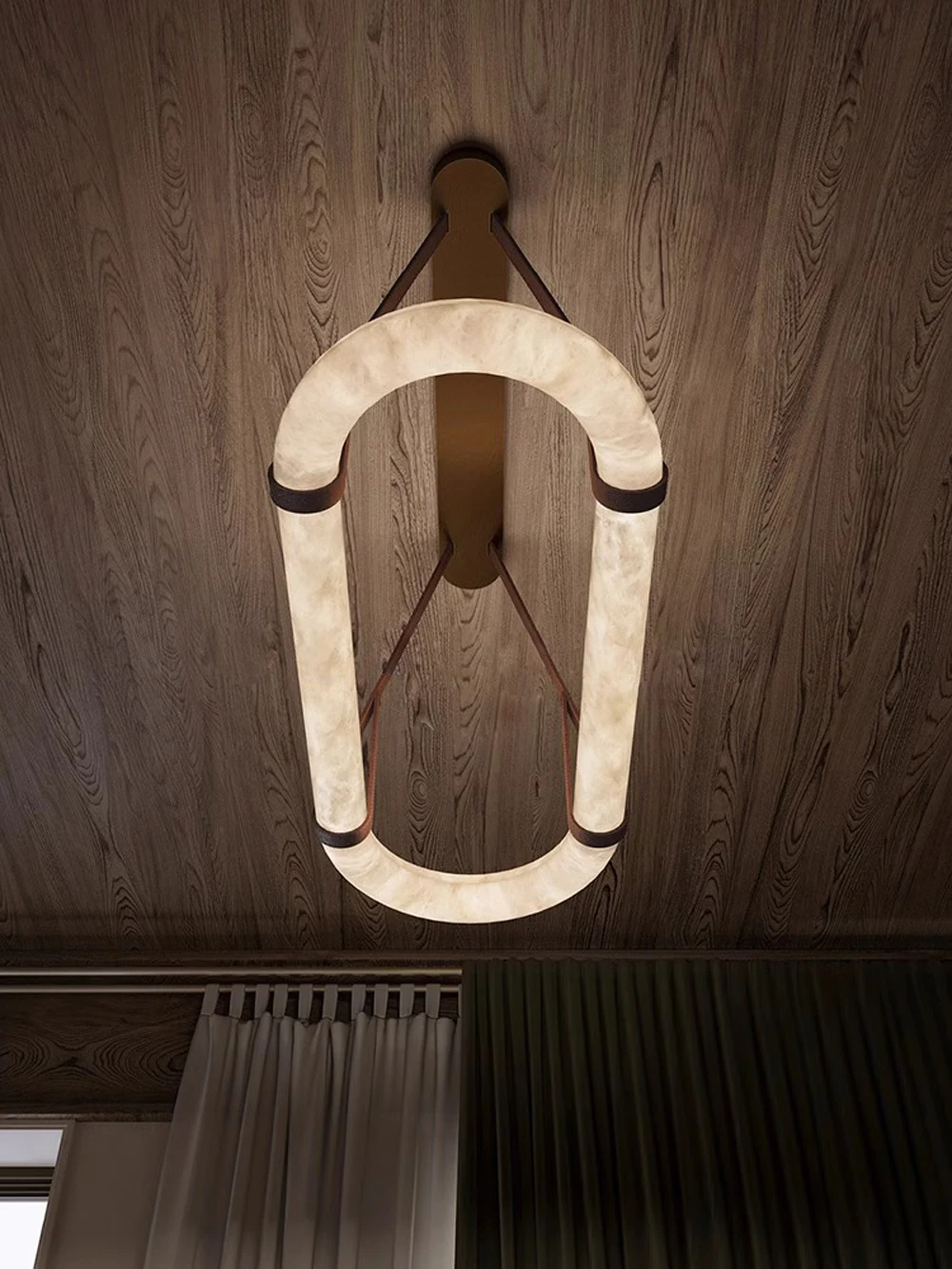 Marble Leather Mixed Design Dimmable Led 2025 Chandelier Lighting Lustre Suspension Luminaire Lampen For Dinning Room