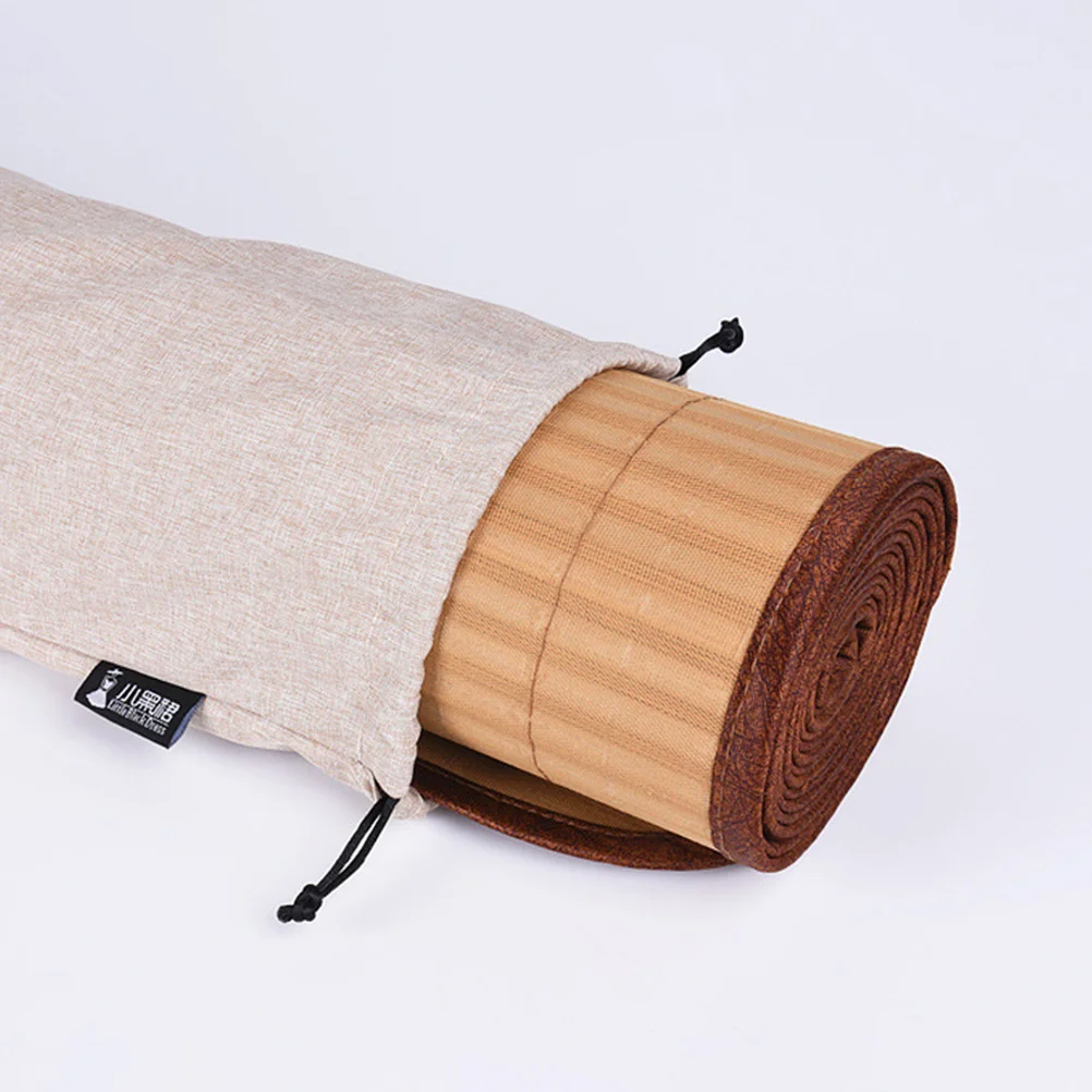

Straw Mat Container Storage Bag Bed Cushions Bags for Rugs Summer Oxford Cloth Drawstring