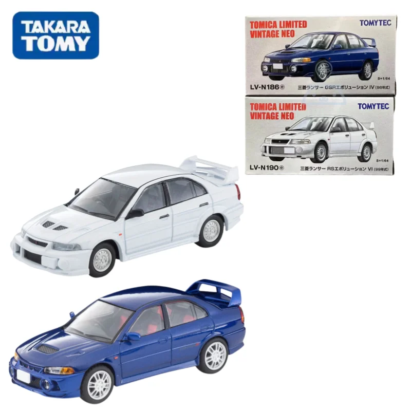 TAKARA TOMY TOMICA 1:64 TLV LV-N186e/N190e GSR Evolution alloy compression shaft miniature model,adult decoration, birthday gift