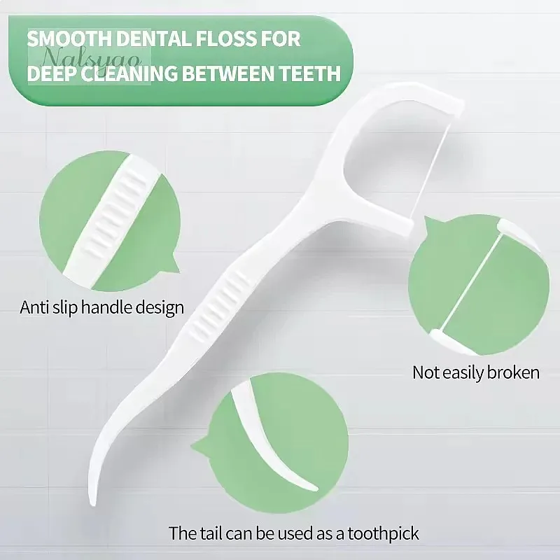 1/3/6/20 Box Portable Disposable Dental Floss Plastic Toothpick High-tension Dental Floss Stick Oral Care