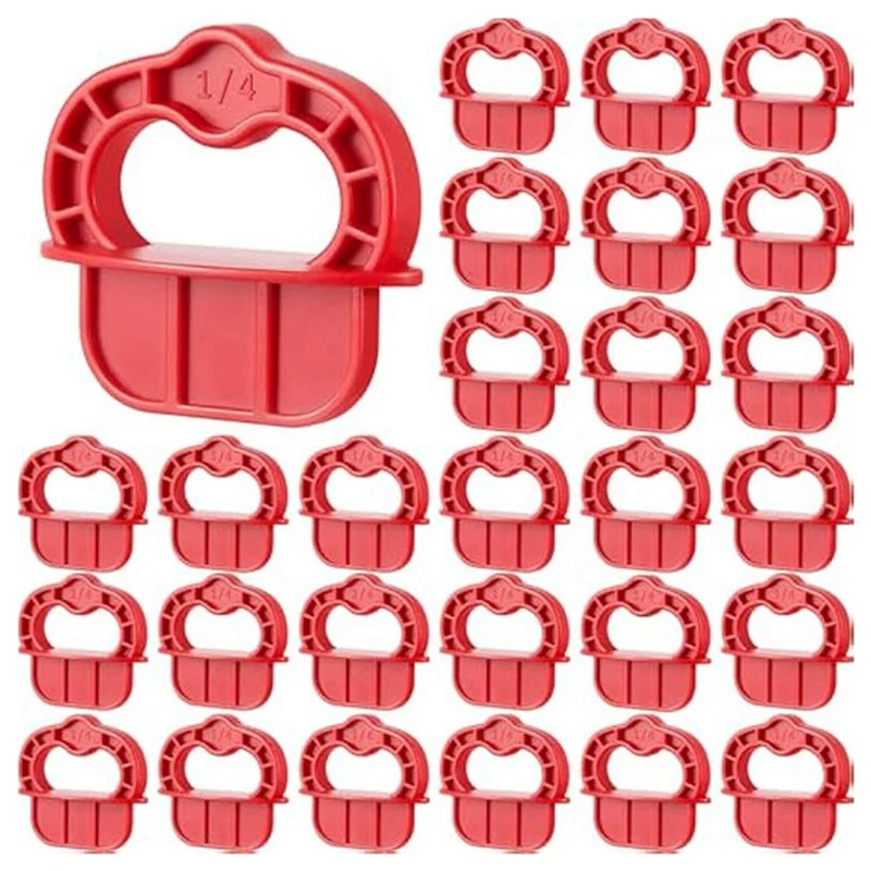 48Pcs Deck Board Jig 1/4Inch Deck Board Spacer Rings Deck Jig Spacer For Pressure Treated Composite Plank Decking Tool