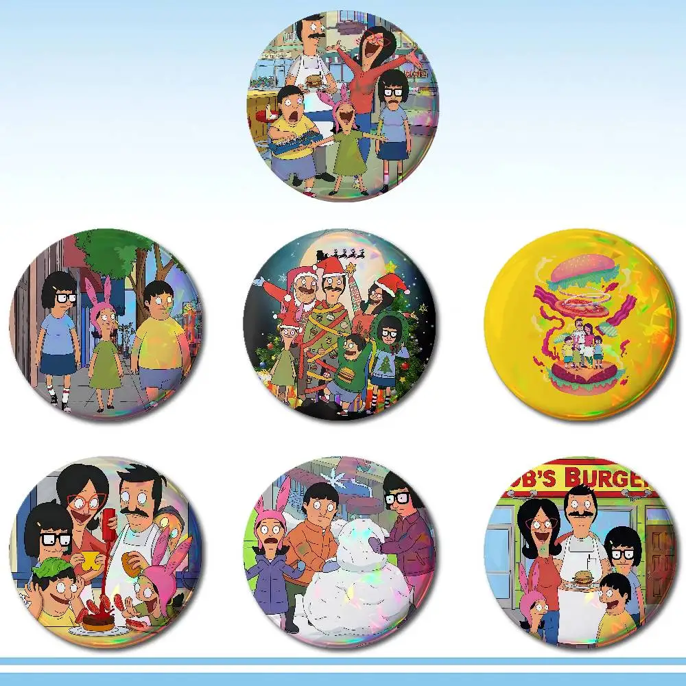 B-Bobs B-Burgers Cartoon Badges Tinplate Soft Button Pin Brooch Metal Badge Custom Jewelry Accessories Hat Bag Lapel