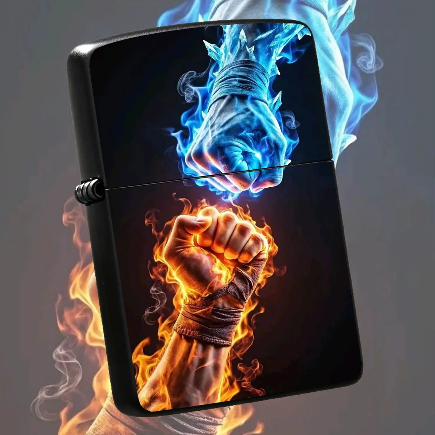 Cool Ice Fist Themed Portable Lighter, Creative Trendy High Atmosphere Desktop Carry-On Decor Item, Suitable For All Daily Scenarios, Unique Practical Festival Gift For Friends And Hobbyists, High Aesthetic Collectible Playful Small Ornamen