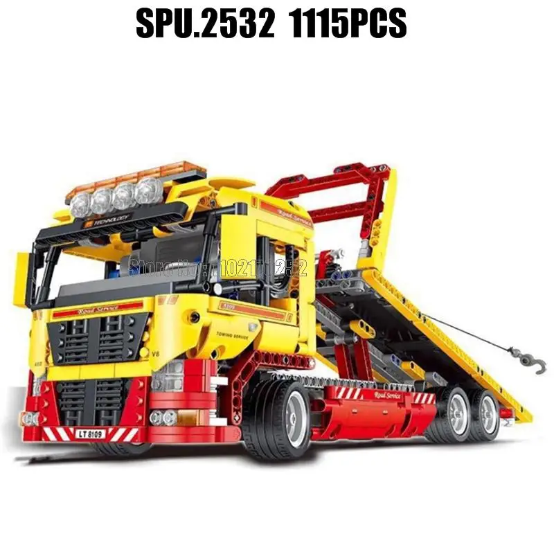 1115pcs Technical Flatbed Truck With Motor Battery Power Function Building Block 8109 Toy